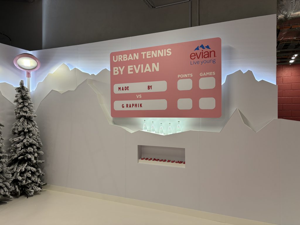 graphik retail decoration event reboard nancy evian x rolex paris master 