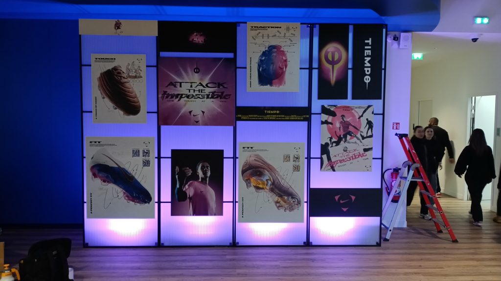 graphik retail decoration event reboard nancy nike x campus du psg 